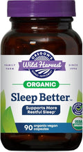 Oregon's Wild Harvest Sleep Better Capsules – Organic Vegan Herbal Sleep Supplement – Non-GMO Gluten-Free USDA Certified – 90 Capsules