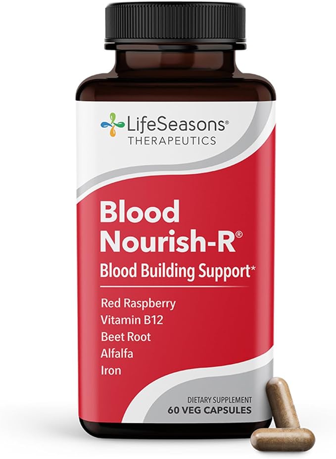 LifeSeasons Blood Nourish-R + B/P Stabili-T – Iron Deficiency &amp Blood Pressure Support Supplement Bundle – Supports Anemia Fatigue Paleness Dizziness Healthy Heart &amp Circulation- 60 &amp