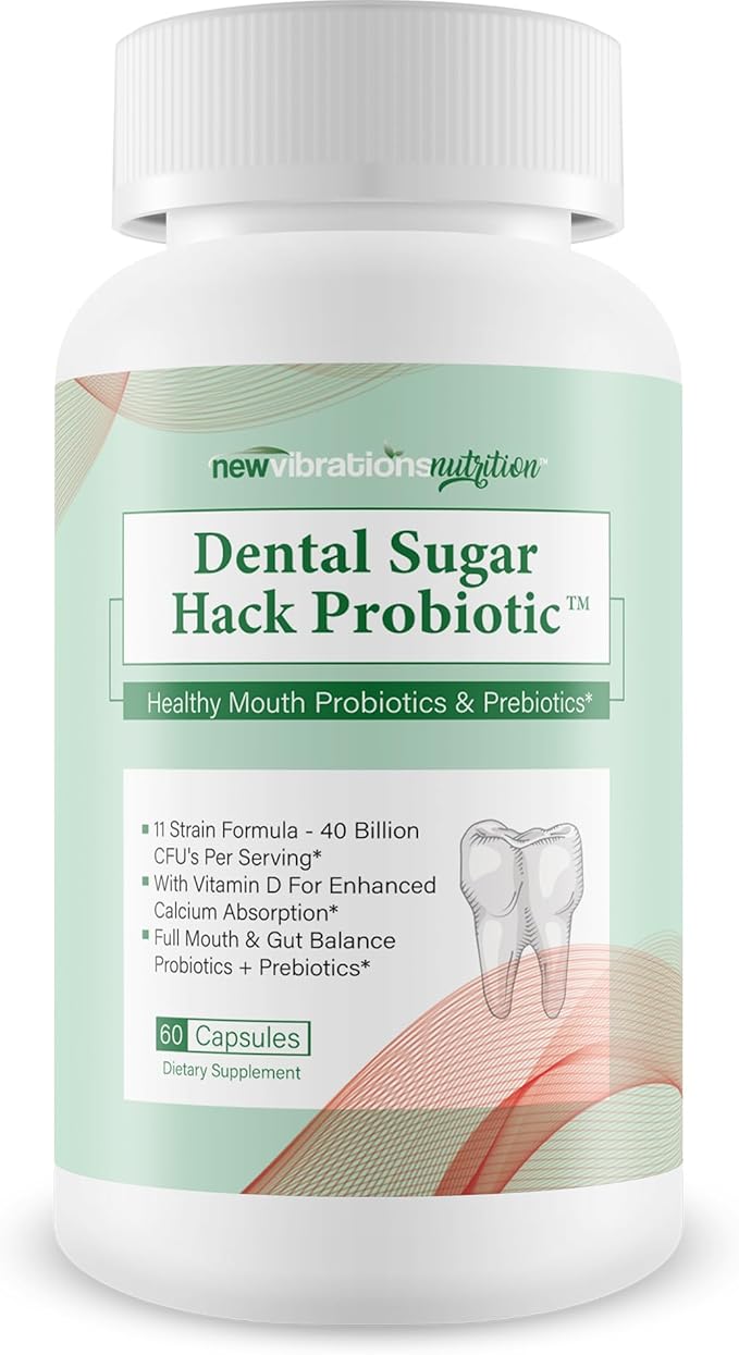 Dental Sugar Hack Probiotic - Our Best Oral Health Probiotics - Pro Dental Probiotics for Teeth Mouth Gums &amp Bad Breath - Gut &amp Oral Health Biotics for Teeth and Bad Breath Probiotic Dental