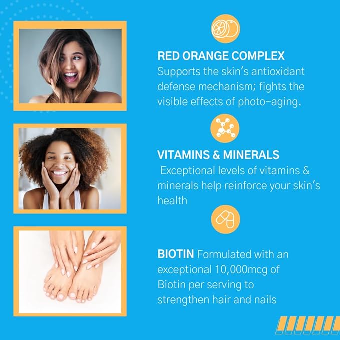 Consult Health Beaute Caps PRO - 10500mg Biotin Collagen MSM Clinically Tested Supplement Supports Healthy Hair Growth Skin and Nails USA Made - 180 Capsules