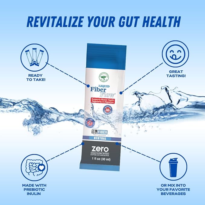 Nutritional Designs Liquid Fiber for Kids - Kids Fiber Supplement Sugar-Free Prebiotic Inulin Fiber Fiber Drink Mix Natural Bowel Regularity Drink for Healthy Intestinal Balance 100 Packets