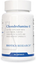 Biotics Research ChondroSamine S Comprehensive Joint and Connective Tissue Support 600 Elemental Glucosamine MSM Vitamin C Manganese Niacin Pantothenic Acid Folate B12 SOD Catalase 90 Caps