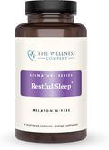 The Wellness Company Restful Sleep - Melatonin-Free Deep Sleep REM Support Non-Habit Forming - Kava Rafuma Leaf Ashwagandha &amp Valerian Root | 60ct (1 Month Supply)