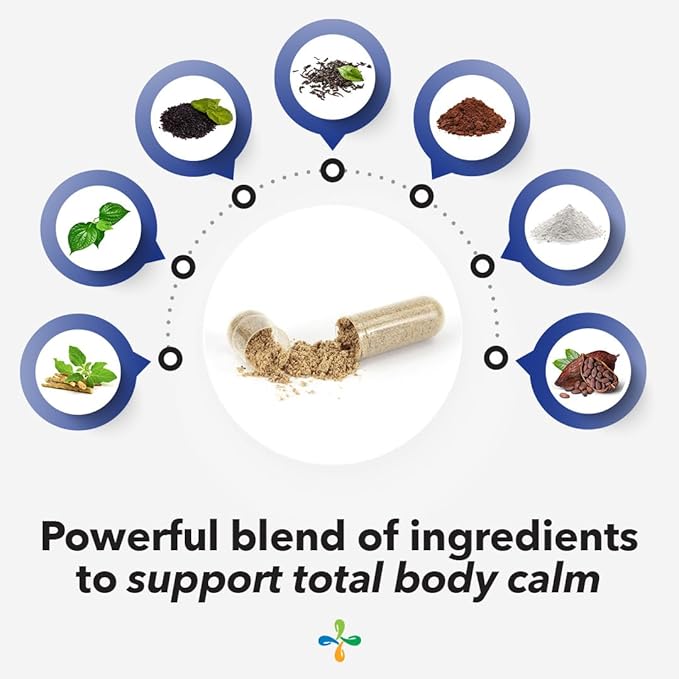 Anxie-T Plus - Extra Strength Stress Relief Supplement - Supports Mood &amp Mental Focus - Feel Calm and Relaxed - Eases Tension &amp Nervousness - Ashwagandha Kava Kava GABA &amp L-Theanine - 60