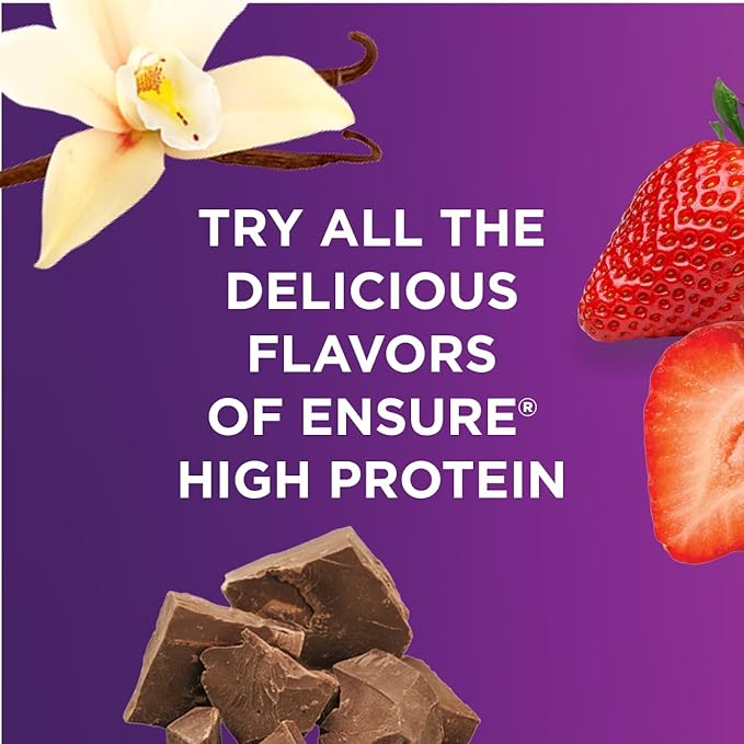 Ensure High Protein Milk Chocolate Nutrition Shake Ready to Drink 16g Protein and 27 Vitamins and Minerals 8 fl oz 24 Pack