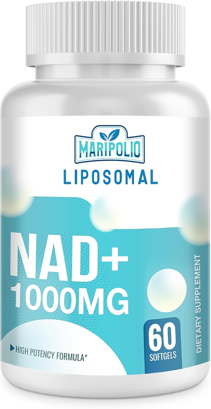 Liposomal NAD+ 1000 mg Supplement | High Bioavailability Liposomal Delivery | Cellular Energy &amp Wellness Support | Pure NAD+ Dietary Supplement for MenWomen 120 Softgels
