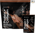Protein + Collagen Powder | 23g Protein (Grass-Fed Whey + Collagen) | 3.7g BCAAs | Supports Muscle &amp Joint Health | Gluten &amp Soy Free | No Artificial Ingredients | 15 Sachets - Chocolate
