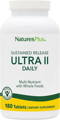 NaturesPlus Ultra II Daily - 180 Tablets - Multivitamin with Whole Foods for Overall Well-Being - Supports Energy &amp Immune Health - Sustained Release - 180 Servings