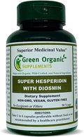 Green Organic Supplements Hesperidin Diosmin Narangin Unique Formula (Hand Made Non-GMO Vegan &amp Gluten Free) (Single)