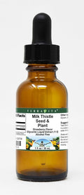 Terravita Milk Thistle Seed &amp Plant Glycerite Liquid Extract (1:5) - Strawberry Flavored (1 oz ZIN: 522738)