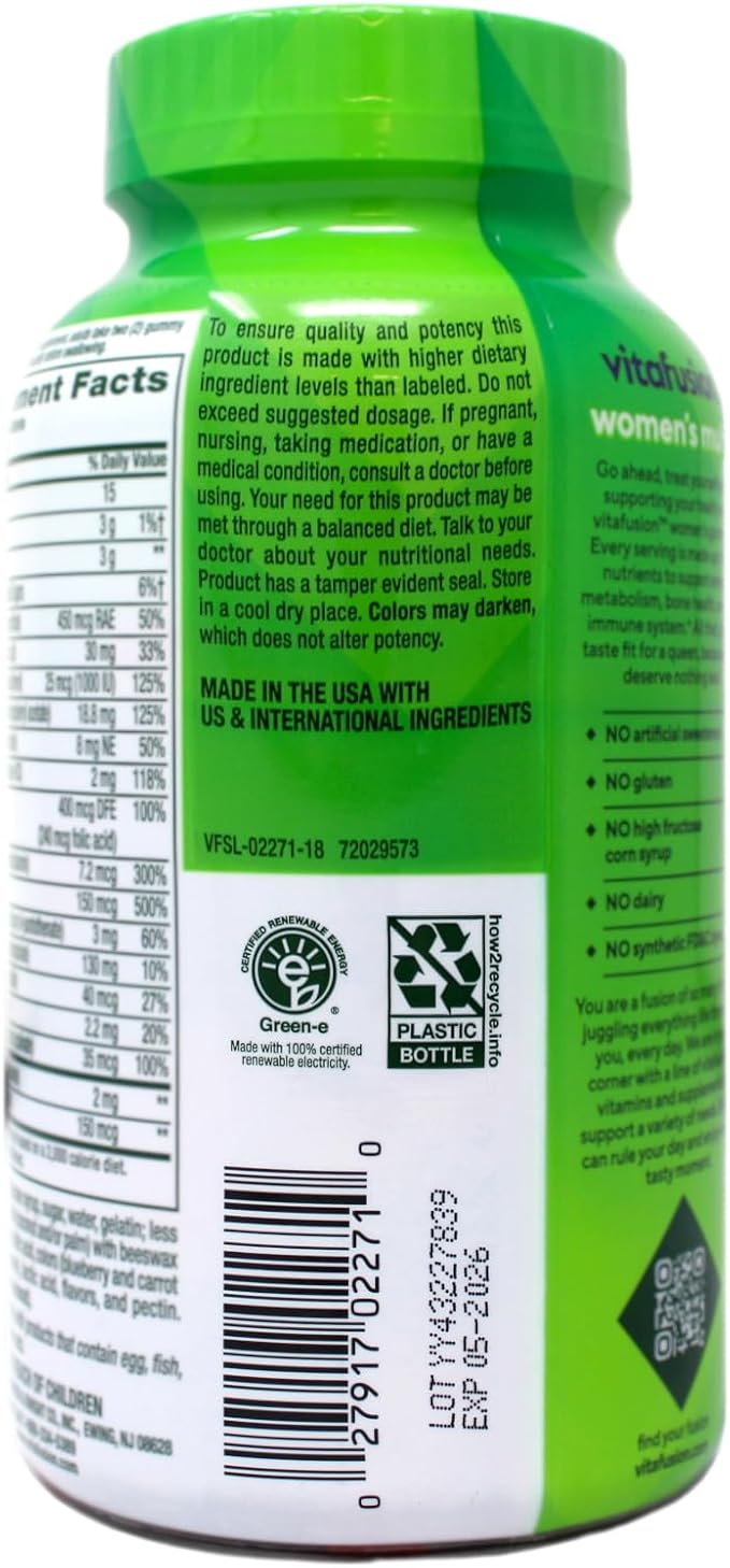 Vitafusion Women's Gummy Vitamins 150 Count (4 Bottles)
