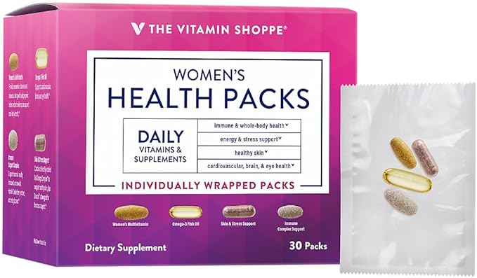 The Vitamin Shoppe WomenaTMs Health Packs A Daily Vitamin Packets for... - Premium Quality Health Support | Supplement | Daily Wellness