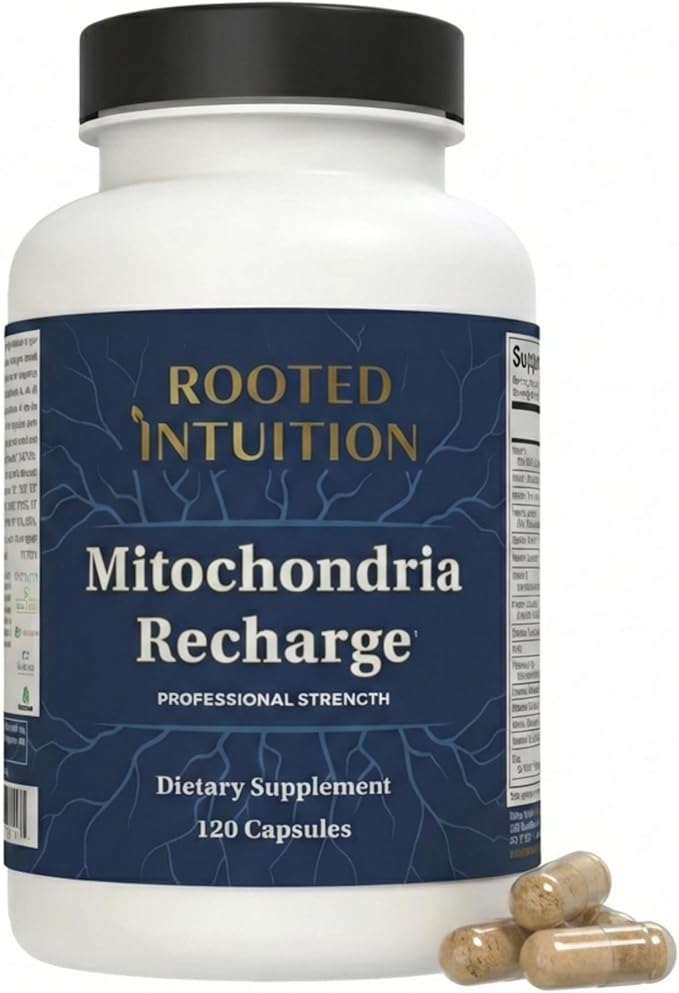 Rooted Miltivitamin with Brain Supplements for Memory and Focus | Energy Vitamins for Men and Women | Brain Health Support &amp Mental Clarity | Cognitive Booster | Mitochondria Recharge | 120 Capsul