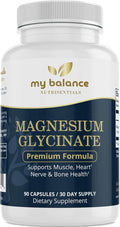 Magnesium Glycinate Capsules – High Absorption Magnesium Supplement – Premium Formula for Daily Use – 90 Capsules 30 Day Supply
