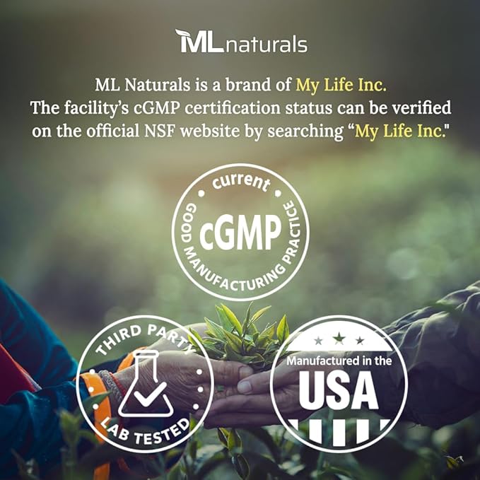 ML Naturals CoQ-10 200mg (Per Serving) – 240 Vegetable Capsules – Supports Heart Health &amp Energy Production