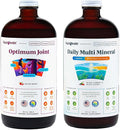 LIQUIDHEALTH Optimum Joint Glucosamine Chondroitin Supplement &amp Daily Multi Mineral Multivitamin Bundle for Men &amp Women - Sea Trace Minerals Bone &amp Joint Health Immune Support - Made in