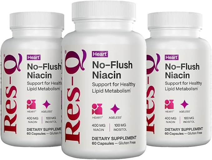 Res-Q No-Flush Niacin (Formerly HDL+) 60 capsules 3-Pack