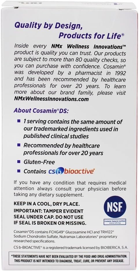 Nutramax Laboratories Cosamin® DS Joint Health Supplement with Glucosamine &amp Chondroitin for Adult Men &amp Women Joint Supplement 210 Capsules