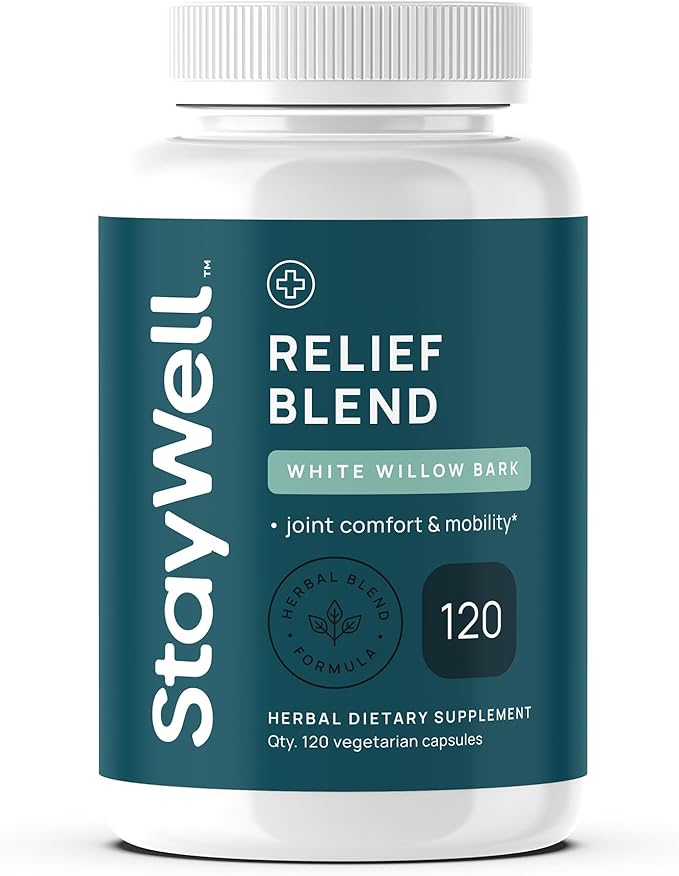 Pain Relief- White Willow Bark Extract Devil's Claw Turmeric Boswellia Bromelain and Ginger Premium Extract Blend- 120ct
