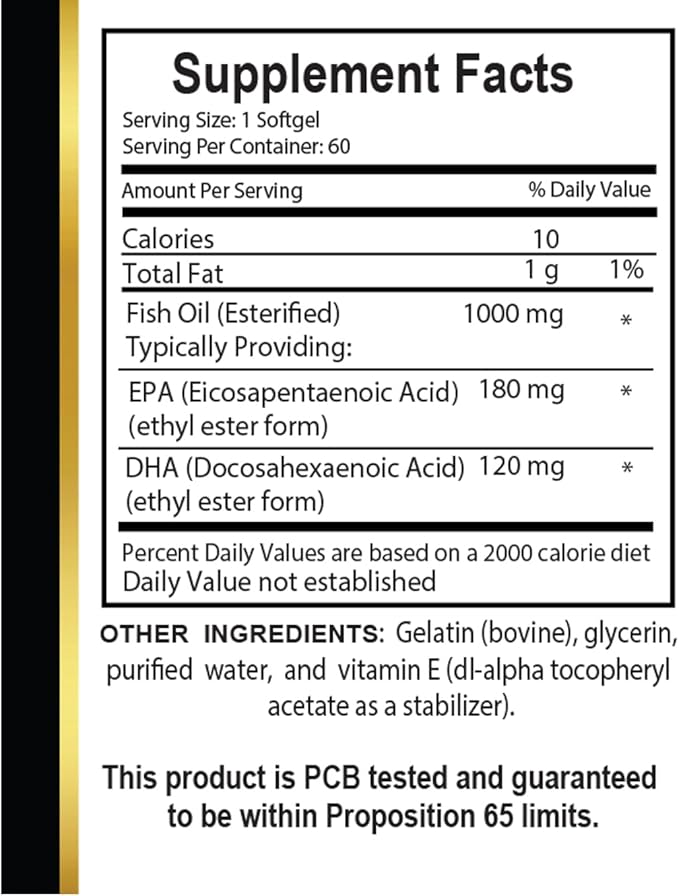 Fish Oil Omega-3 Supplements - Fatty Acid Capsules Immune Booster - Omega 3 Fish Oil Dietary Supplement - 2 Bottles 120 Capsules
