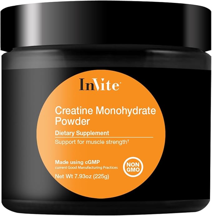 Invite Health Creatine Monohydrate Powder - Supports Healthy Muscle Function Exercise Performance and Energy Metabolism - Creatine Monohydrate 5000 mg - 45 Servings