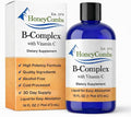 HoneyCombs Liquid Vitamin B Complex Drops B-Complex Supplement with B12 B6 B1 B2 B3 B5 B7 B9 + Vitamin C – Methylated Multivitamin Liquid Vitamins for Energy Support – Fast Absorbing Vegan USA
