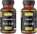 Ashwagandha 320 Capsules and Garlic 320 Capsules – Herbal Dietary Supplement | Easy Daily Use | Non-GMO Ingredients No Artificial Colors | Traditional Herbal Blend | Capsules Combo Pack