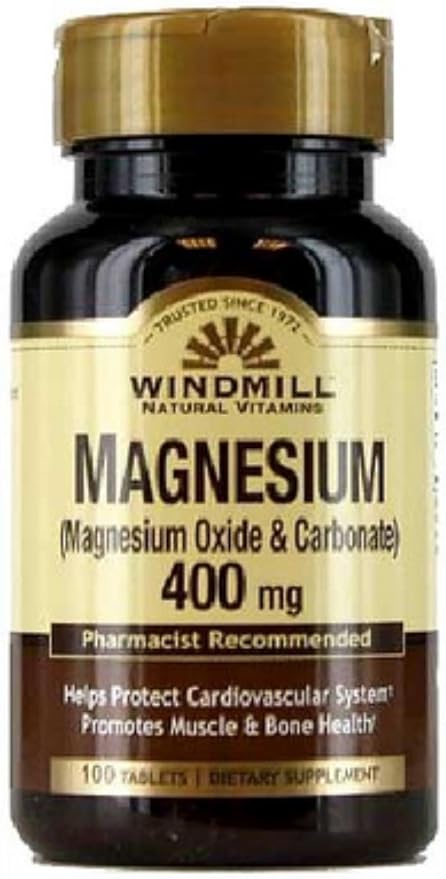 Windmill Magnesium Oxide 400 mg Tablets 100 ea (Pack of 4)