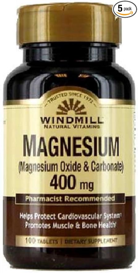 Windmill Magnesium Oxide 400 mg Tablets 100 ea (Pack of 5)