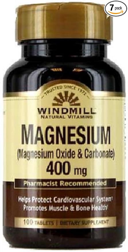Windmill Magnesium Oxide 400 mg Tablets 100 ea (Pack of 7)