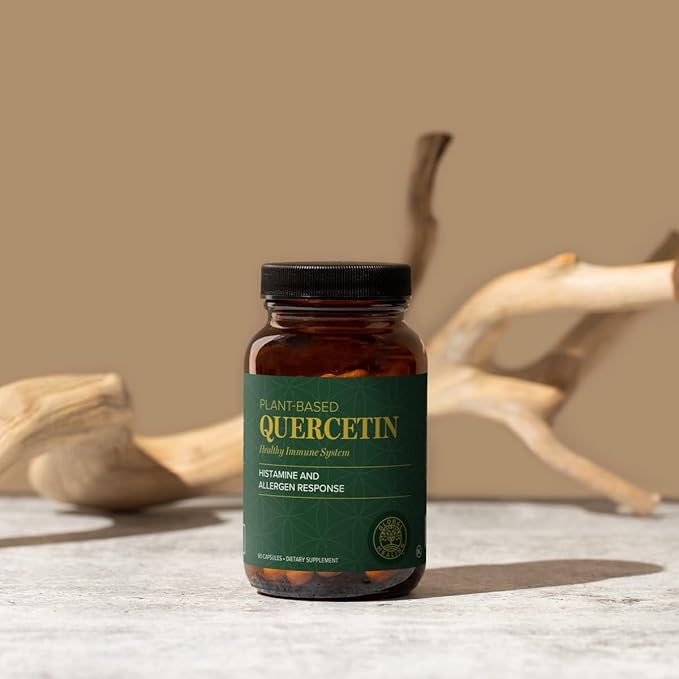 Global Healing Center Quercetin (2-Pack) 500mg Total 250mg Each Support Immune System Function &amp Body's Natural Response to Occasional Allergies - QuerceFIT Without Bromelain &amp Zinc - 60 Cap