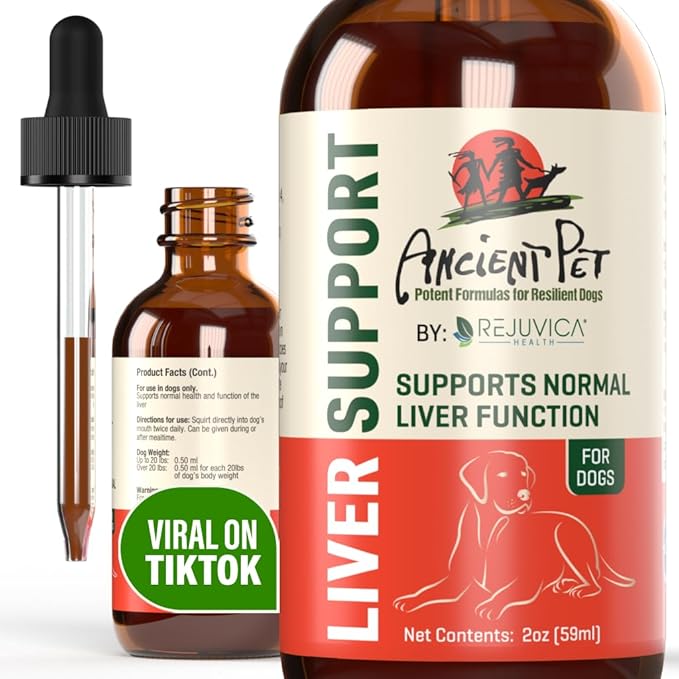 Milk Thistle for Dogs | Ancient Liver Support for Your Pets | Supports Healthy Liver Function with Dandelion &amp Artichoke | Natural Herbal Detox Formula Quick Absorption Easy to Mix with Food &am