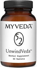 UnwindVeda 52™ Emotional Balance &amp Stress Relief | Ayurvedic Adaptogen for Mood Calm &amp Mental Clarity | Vegan Supplement with Brahmi &amp Ashwagandha | 60 Tablets