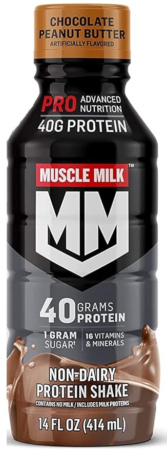 Muscle Milk Pro Series Protein Shake Top 4 Flavor Variety Pack 14 Fl Oz Bottles (Pack of 12)