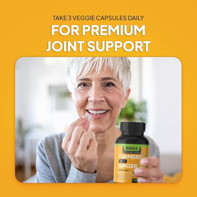 Turmeric Curcumin Supplement with BioPerine &amp Ginger Turmeric Curcumin with Black Pepper 1950mg for Max Absorption Joint Support- Non-GMO Turmeric Supplement Vegan 240 Capsules