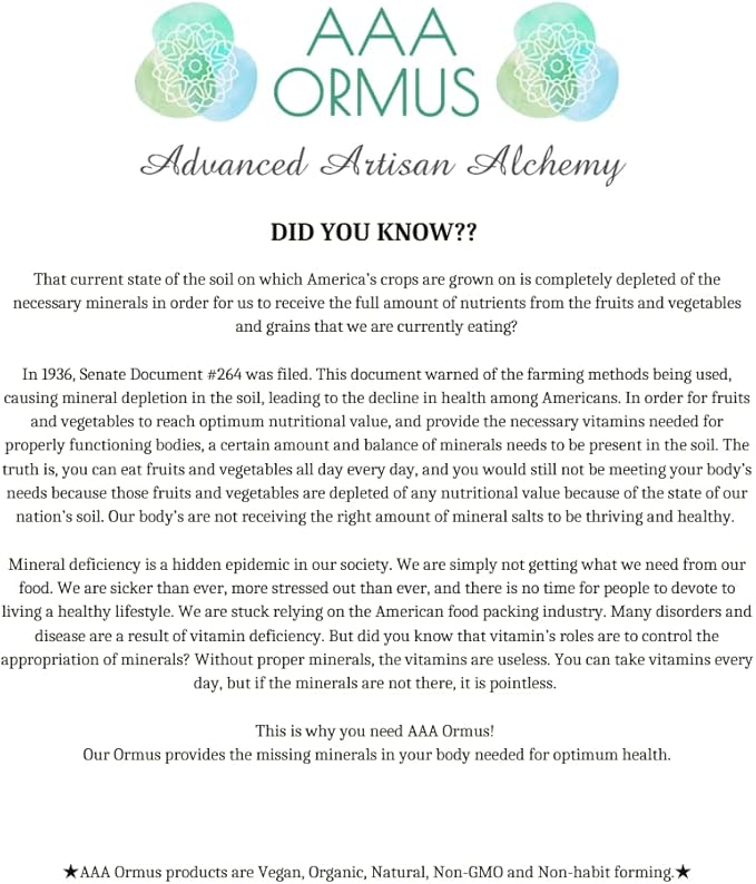 ORMUS Gold - Colloidal Gold Capsules Vegan - Monoatomic Gold Ormus - The Philosopher's Stone - 45 Count Bag
