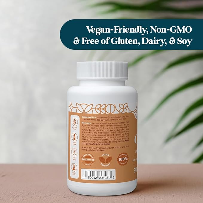 Pattern Wellness Zinc Complex – Supports Immune Skin &amp Digestive Health – High Absorption Zinc with Vitamin C Probiotics &amp Natural Blends – 30 Vegan Capsules