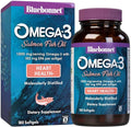 BlueBonnet Omega 3 1000mg Salmon Oil EPA DHA Essential Fatty Acids - Heart Health Supplement for Women &amp Men - Molecularly Distilled Triglyceride Form Omega-3 Wild Salmon Fish Oil - 180 Softgels