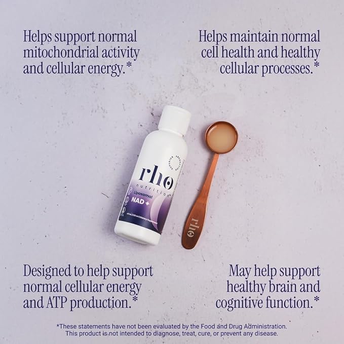 Rho Nutrition - Cellular Health Essentials Bundle – Liquid Liposomal Supplements for Healthy Aging &amp Cellular Support - NAD+ Curcumin + Resveratrol &amp Glutathione (3 Pack)