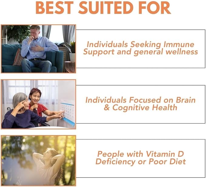 Adults Health Essentials Drops - Liquid DHA Omega 3 Natural Vitamin D3 1000 IU Folate Supplement Supports Heart Brain Eyes &amp Joint Health Supplement for The Whole Family
