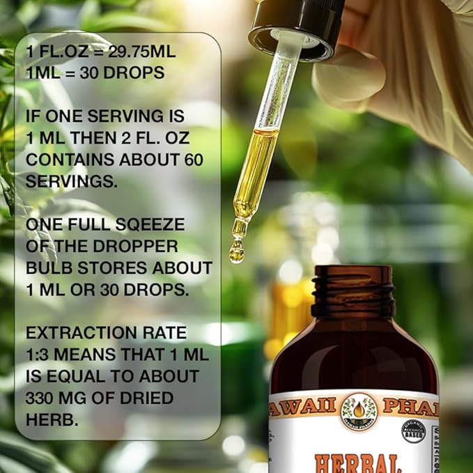 Hawaii Pharm California Poppy Alcohol-Free Extract Glycerite for Calming Nervous System Promotes Relaxation Supports Sleep Eases Tension - 4 fl.oz