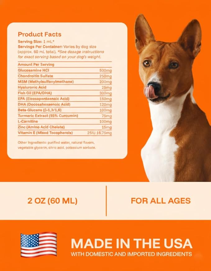 Pawprint Wellness Protocol Liquid Multivitamin for Dogs – All‑in‑One Hip &amp Joint Skin &amp Coat Immune &amp Heart Support – Dog Vitamins with Glucosamine Chondroitin MSM Omega‑3 Fish Oil –