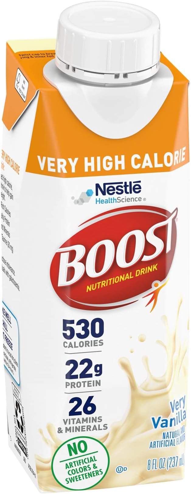 BOOST Breeze Clear Nutritional Drink 9g Protein 250 Nutrient-Rich Calories Wild Berry 8 fl oz (Pack of 24) &amp Very High Calorie Vanilla Nutritional Drink – 22g Protein 530 Nutrient Rich Calori