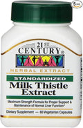 21st Century Milk Thistle Extract 60 Count (5 Pack)