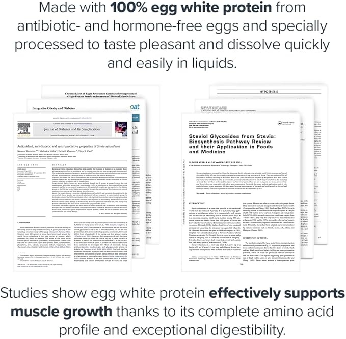 LEGION Egg+ Protein Powder with BCAAs - Naturally Sweetened and Flavored Egg White Protein Powder - Fast Digesting Protein for Muscle Growth and Strength Chocolate 20 Servings