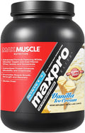 Max Muscle Maxpro Elite Premium Multi-Sourced 30g Whey Protein | Micellar Casein Cold Filtered Whey Isolate Protein Concentrate | Promotes Muscle Growth Strength and Recovery (Vanilla Ice Cream 4lb)