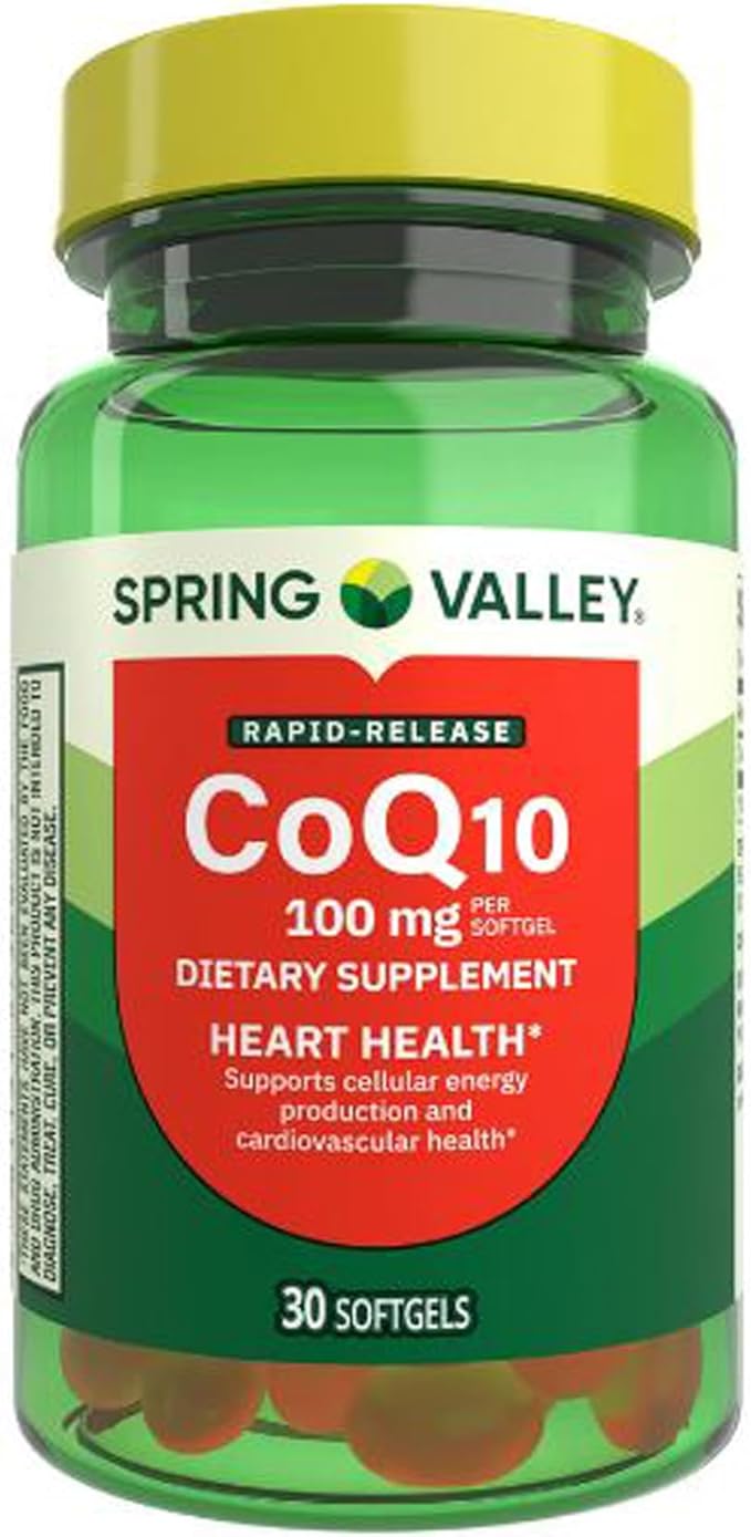 Rapid-Release CoQ10 Dietary Supplement 100 mg 30 Count