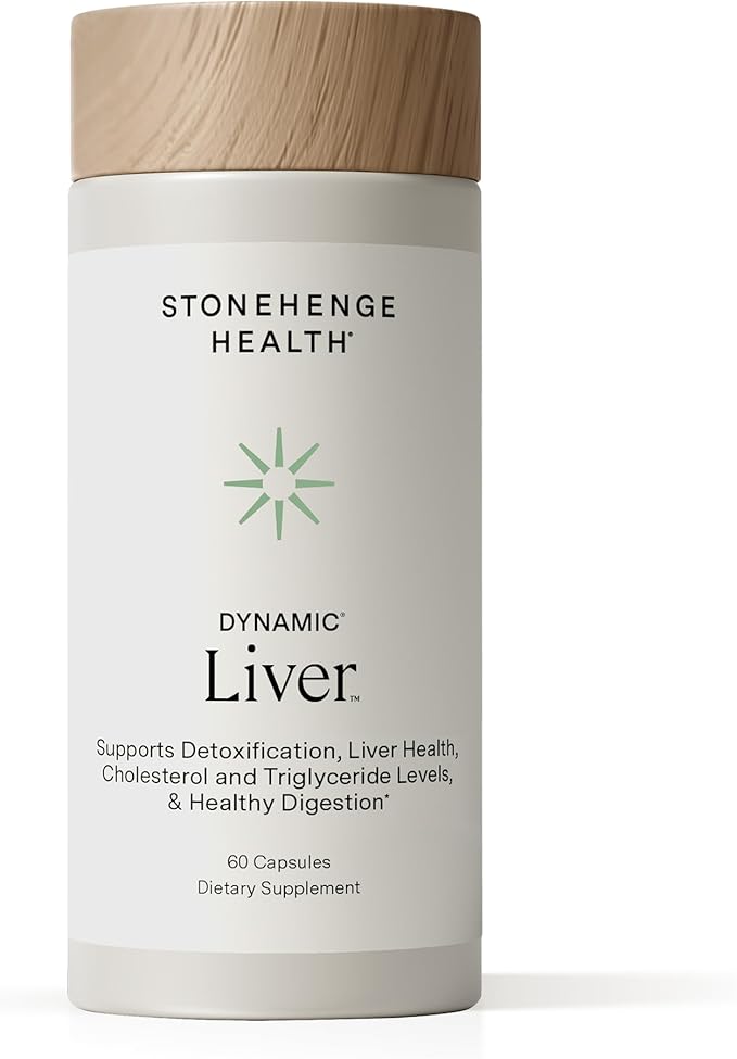 Stonehenge Health Dynamic Liver – Siliphos Milk Thistle Formula – Liver Support &amp Antioxidant Support Gut-Liver Axis Selenium Zinc Vitamin E Ginger Beetroot Extract Non-GMO 60 Veg Caps