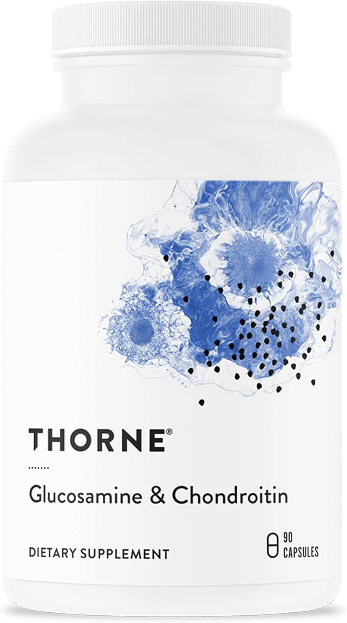 THORNE - Glucosamine &amp Chondroitin - Helps Maintain Healthy Joint Function &amp Mobility - Supports Normal Cartilage Formation* - Third-Party Certified - Gluten Dairy &amp Soy-Free - 90 Capsule
