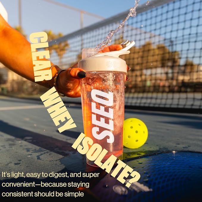 SEEQ Clear Whey Isolate Protein Powder Mango Pineapple - 22 Servings 22g Protein Per Serving - 0g Lactose Sugar-Free Keto-Friendly Soy Free - Juice-Like Protein Post-Workout Recovery